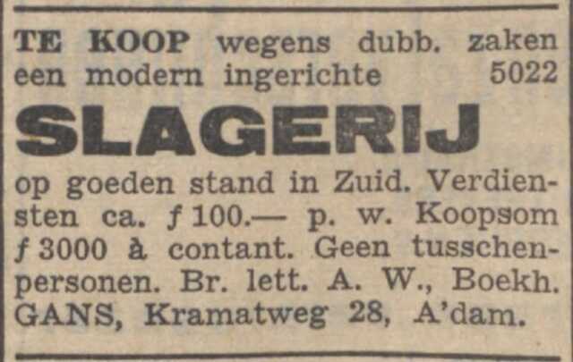 Slagerij te koop!