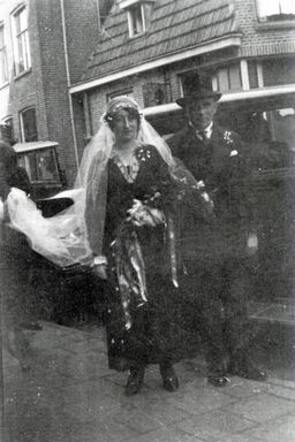 Trouwfoto Izaäk Suskind en Bertha Salomons