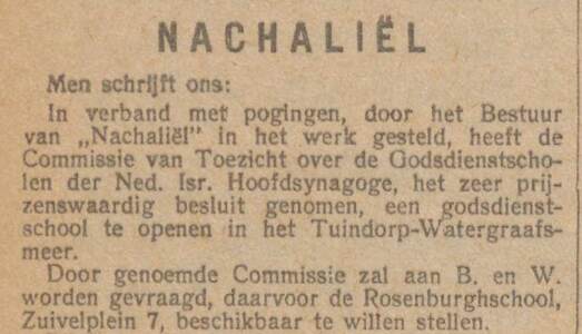 Opening godsdienstschool.