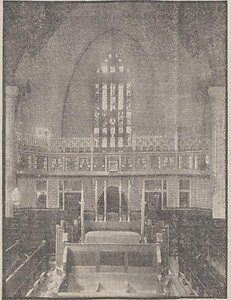 Interieur van de Synagoge Linnaeusstraat.