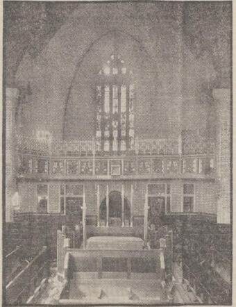 Interieur van de Synagoge Linnaeusstraat.