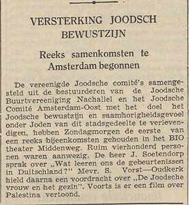 Versterking Joodsch bewustzijn.