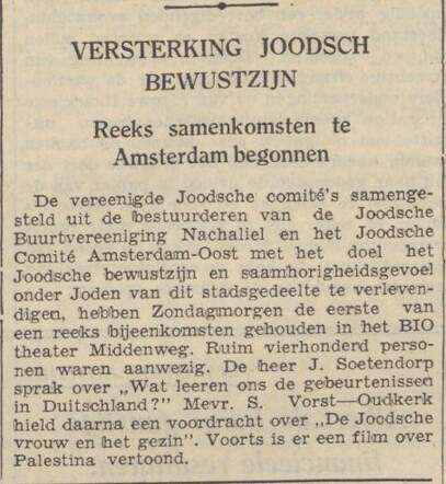 Versterking Joodsch bewustzijn.