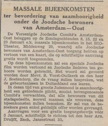 Joodsch Comité Oost.