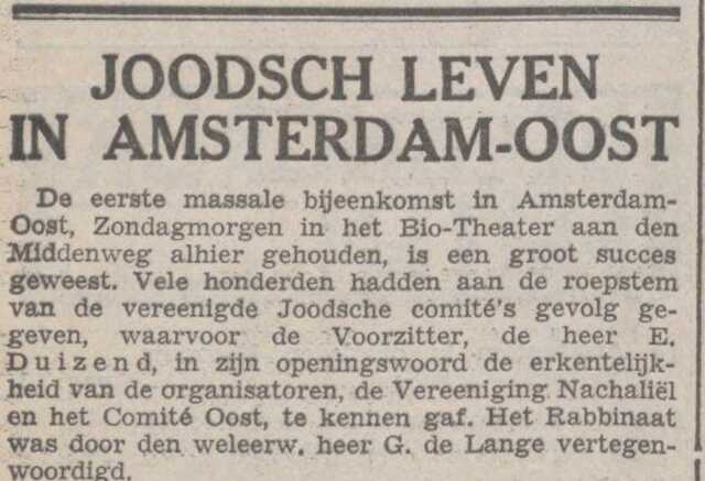 Joodsch leven in Amsterdam-Oost.