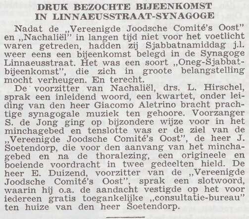 Laatst bekende bijeenkomst van Nachaliël.