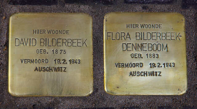 Stolpersteine Rodetorenplein 9. Foto Ineke Walrave.