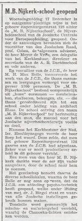 Nijverheidsschool met afdeling psycho-techniek o.l.v. dr. Johanna Biegel