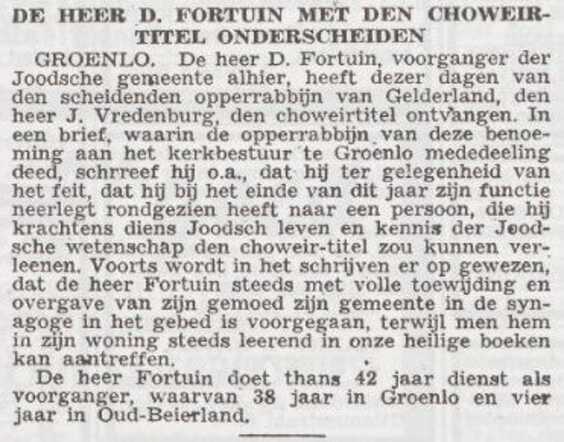 Voorganger David Fortuijn onderscheiden
