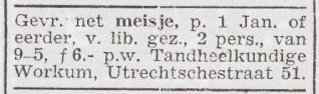 Advertentie 'personeel gevraagd' van Hartog Workum