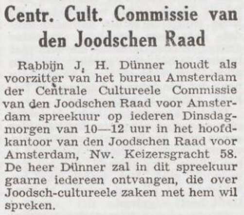 Spreekuur rabbijn Josef Hersch Dünner