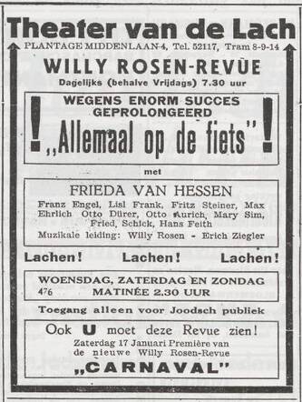 Willy Rosen-Revue: Allemaal op de fiets