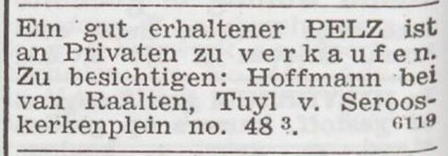 Advertentie van de heer of mevrouw Hoffmann