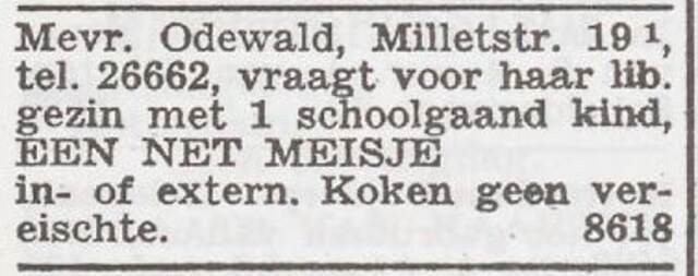 Advertentie 'personeel gevraagd' van Philippine Odewald-Meijer