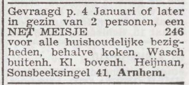 Advertentie 'personeel gevraagd' van Samson Heijman