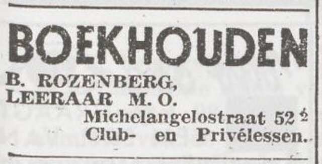 Advertentie van Benjamin Rozenberg