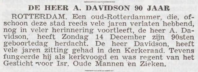 Viering 90ste verjaardag van Andries Davidson