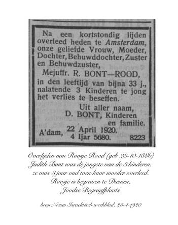 Moeder van Judith Bont