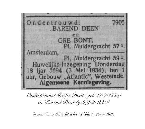 Ondertrouw in 1934