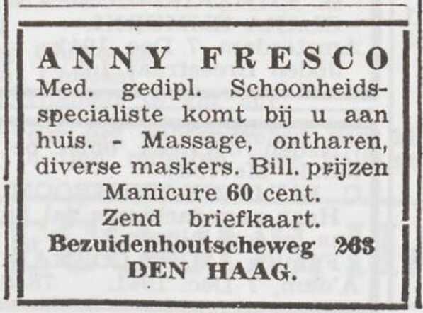 Advertentie van Anna Fresco