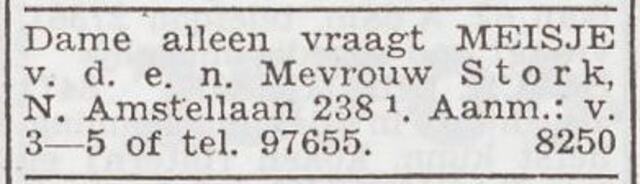 Advertentie 'personeel gevraagd' van Sara Johanna Stork-van der Horst