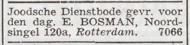 Advertentie 'personeel gevraagd' van Emanuel en Sara Bosman