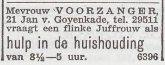 Advertentie 'personeel gevraagd' van Esther Voorzanger-Kalf