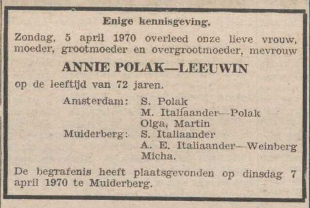 Annie Polak Leeuwin