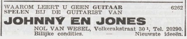 Advertentie van het duo Johnny & Jones