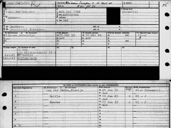 Archiefkaart Asser van der Bokke 28-5-1898 amsterdam