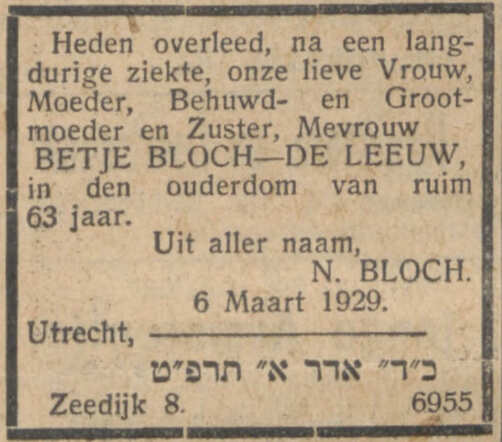 Betje Bloch- de Leeuw