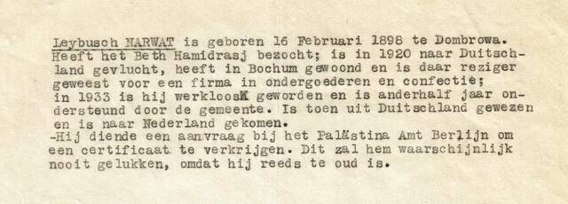 Brief over Leybusch Narwat 12-12-1937