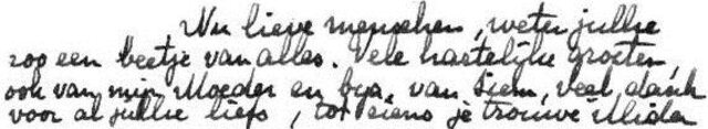 Einde van brief