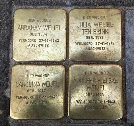 Stolpersteine Weijel-ten Brink te Zutphen