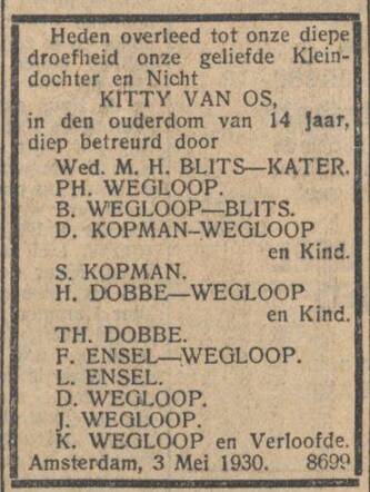 Bron: Nieuw Israelietisch weekblad 9-5-1930