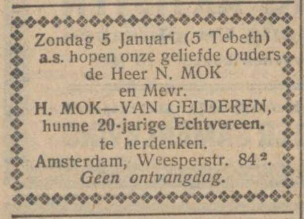 Bron: Nieuw Israelitisch weekblad 1-3-1930