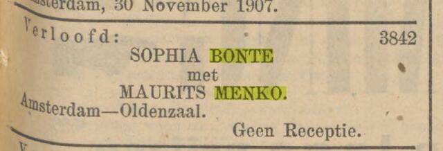 Bron: NIW 29-11-1907 Menko-Bonte