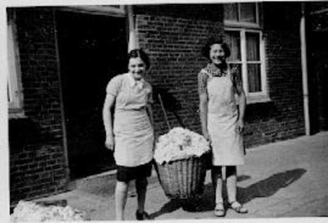 Ilse Brüll in the Netherlands with her cousin Ingeborg, who survived the war.