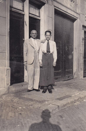Simon Caun with his father Salomon Caun