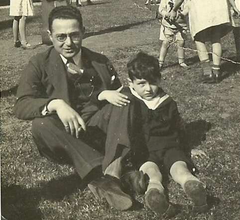 Simon Cohen met zijn vader Casper Jacob Simon Cohen
