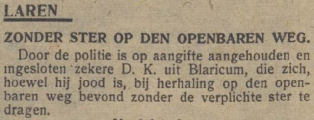 Gooi- en Eemlander, 20 mei 1942