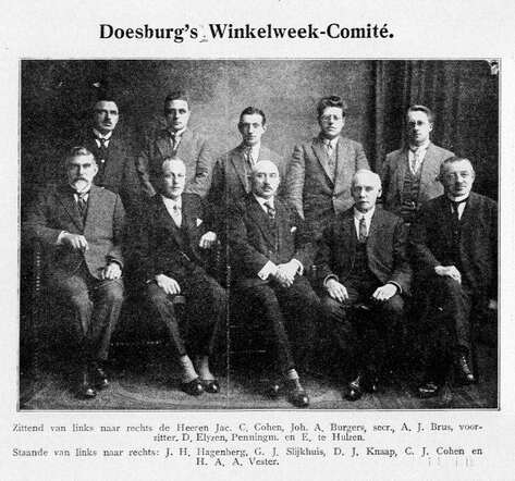 De Graafschap-bode  nieuws- en advertentieblad  15 mei 1928, pag. 6. Doesburg's Winkelweek-Comité.