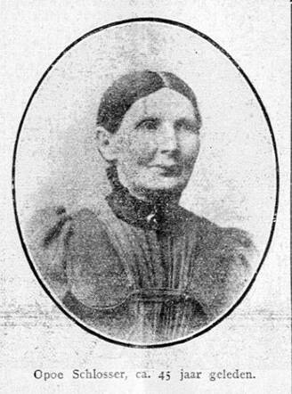De Graafschap-bode, nieuws- en advertentieblad,  20 mei 1936, pag. 5.  Naatjen Slösser (Schlösser)-Meijer , ± 1881