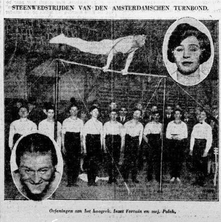 De Telegraaf,  27 december 1926, avond, pag. 10. Steenwedstrijden Amsterdamse Turnbond.