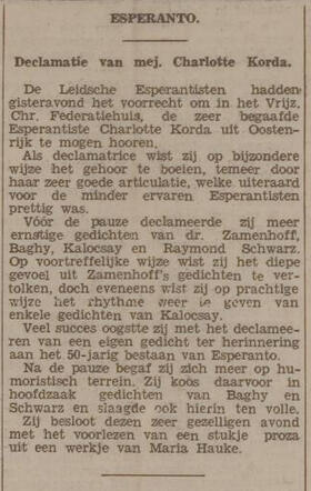 Bron:Leidsch Dagblad 11 mei 1938