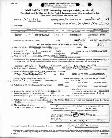 Emigratie-document