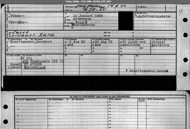 Estella Cohen en Leendert Bonettemaker