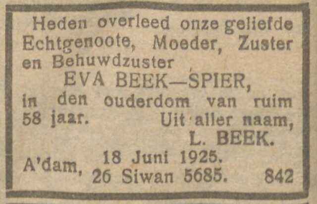 Eva Beek-Spier