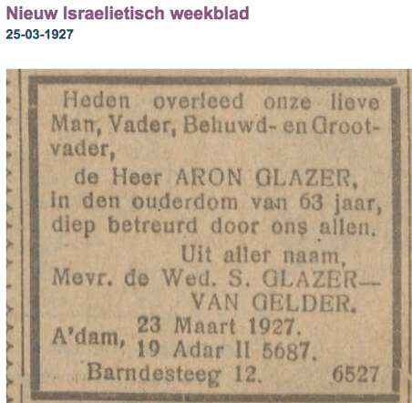 Familiebercith Aron Glazer