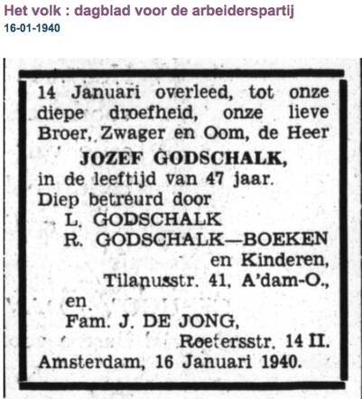 Familiebericht Jozeph Godschalk